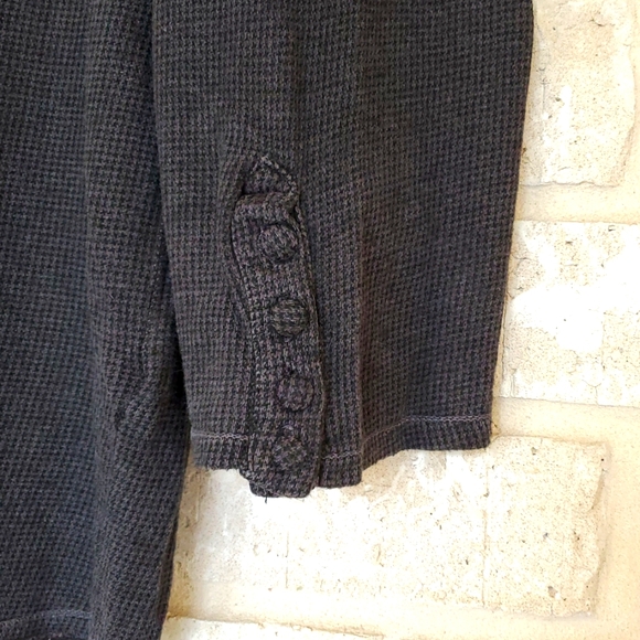 XCVI 3/4 Sleeve Crew Neck Top in Charcoal, Size Large, NWT - Picture 5 of 11